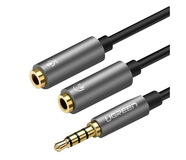 UGREEN Rozdzielacz audio AUX mini jack do słuchawki+mikrofon 6957303836192 - 1257309 - zdjęcie